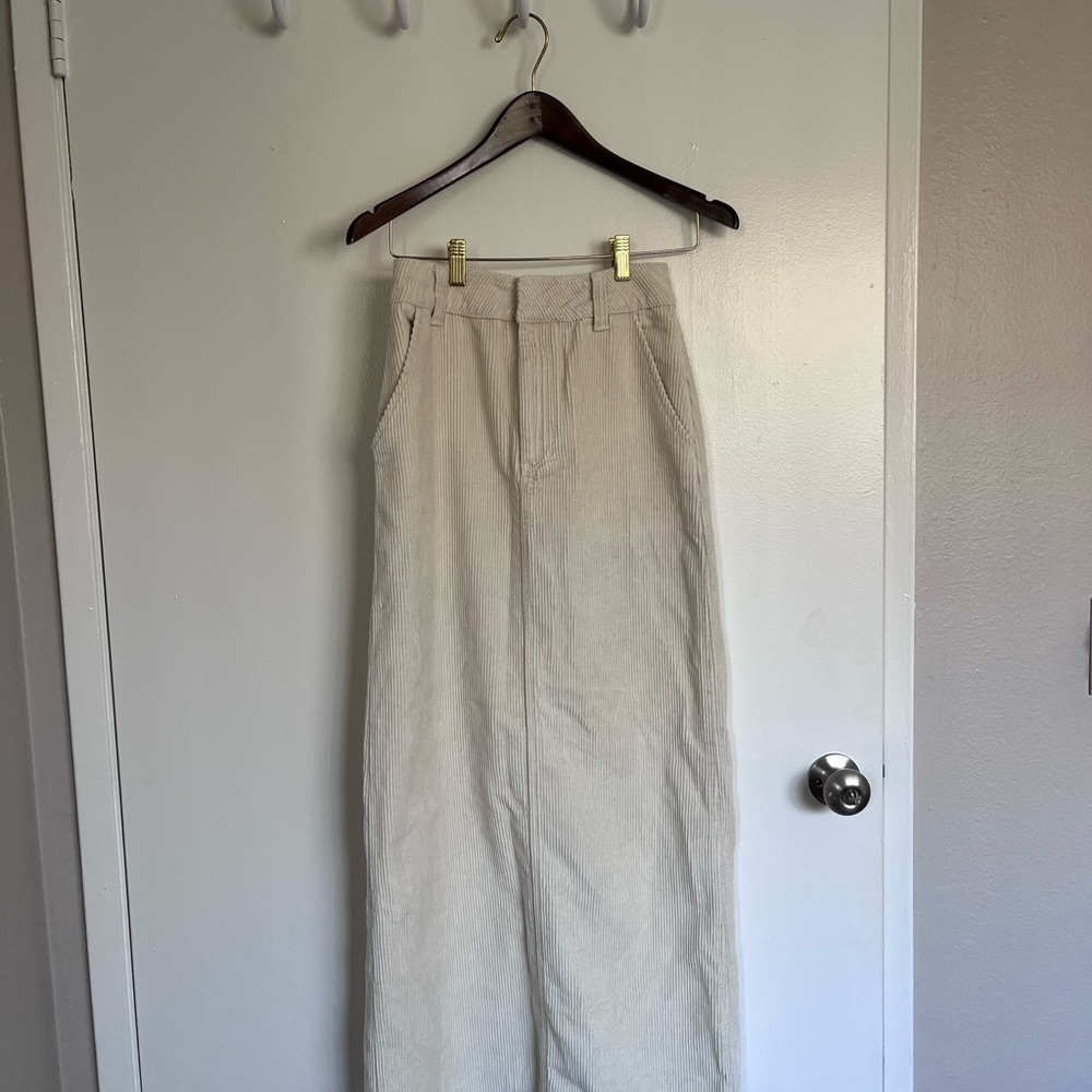 Nasty Gal Cream A-Line Skirt